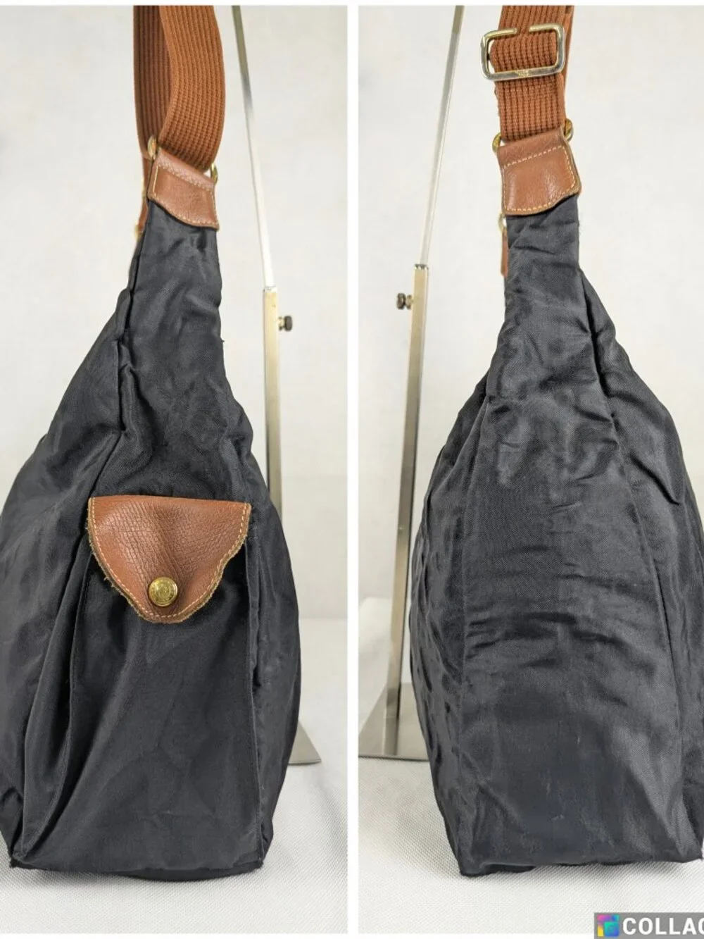 Longchamp le Pliage Shoulder Hobo Crossbody Bag Black - Authentic - Ships Fast.
